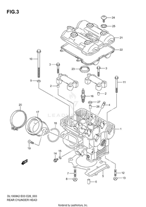 Rear Cylinder Head Schematic