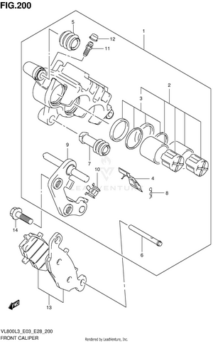 Front Caliper Schematic