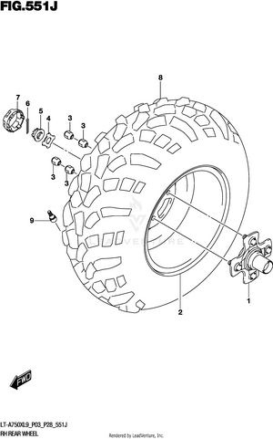 Rh Rear Wheel (lt-a750xpzl9 P33) Schematic