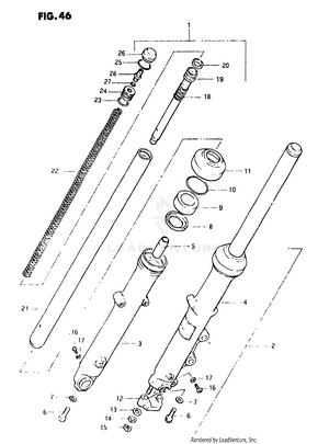 Front Fork (model Z) Schematic