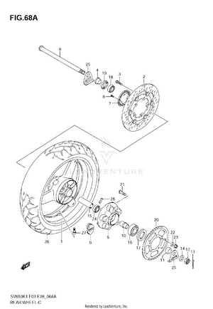 Rear Wheel (sv650ak7/sak7) Schematic
