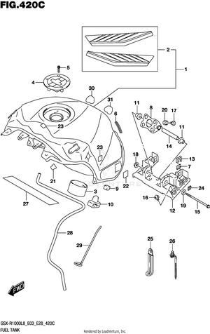 Fuel Tank (gsx-r1000l8 E33) (for Yww) Schematic