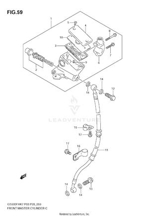 Front Master Cylinder (gs500h) Schematic