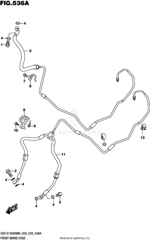 Front Brake Hose Schematic