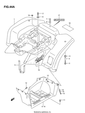 Rear Fender (model K5/k6) Schematic