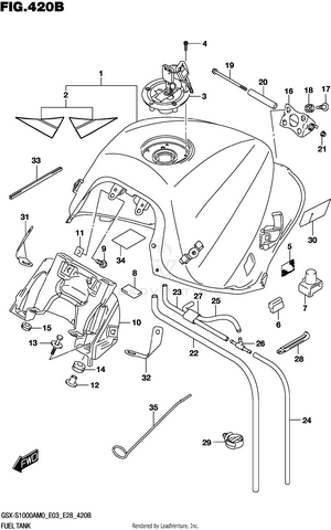 Fuel Tank (gsx-s1000za) Schematic