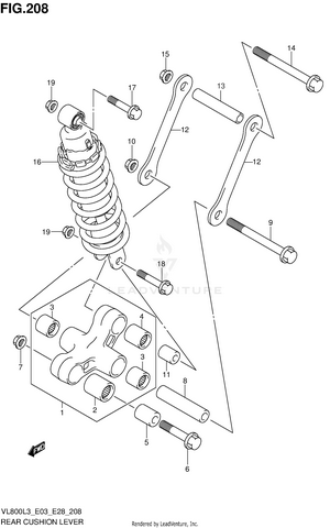 Rear Cushion Lever (vl800cl3 E33) Schematic