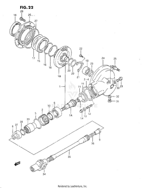Propeller Shaft-final Drive Gear Schematic