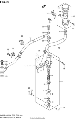 Rear Master Cylinder Schematic