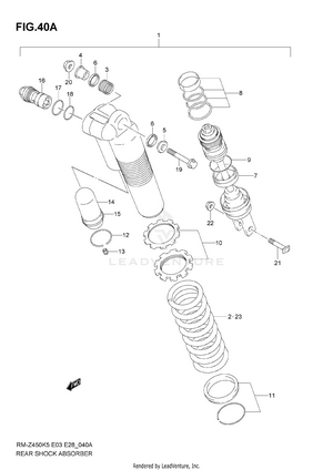Rear Shock Absorber (model K6) Schematic
