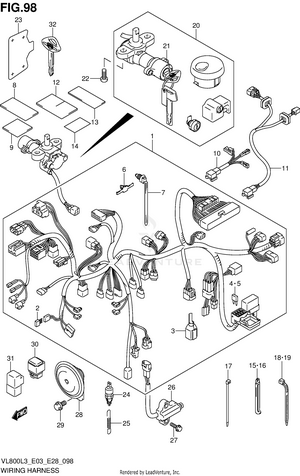 Wiring Harness (vl800l3 E28) Schematic