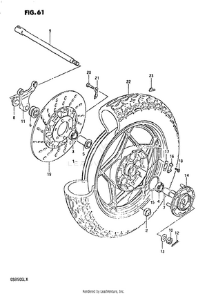 Rear Wheel (model X) Schematic