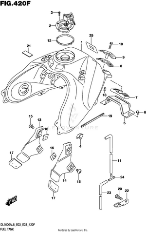Fuel Tank (dl1000al8 E33) (for Yvb,yww) Schematic