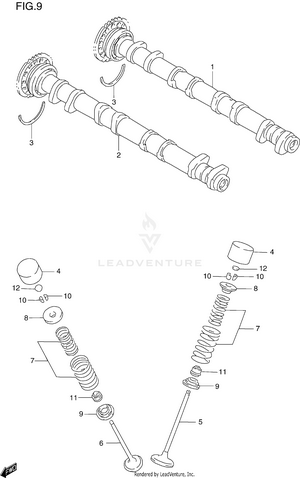 Cam Shaft - Valve Schematic