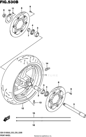 Front Wheel (gsx-s1000azl8 E03) Schematic