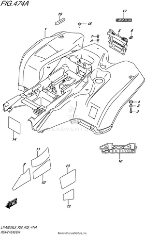 Rear Fender (lt-a500xl5 P28) Schematic