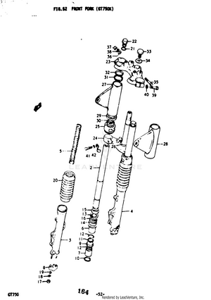 Front Fork (gt750k) Schematic