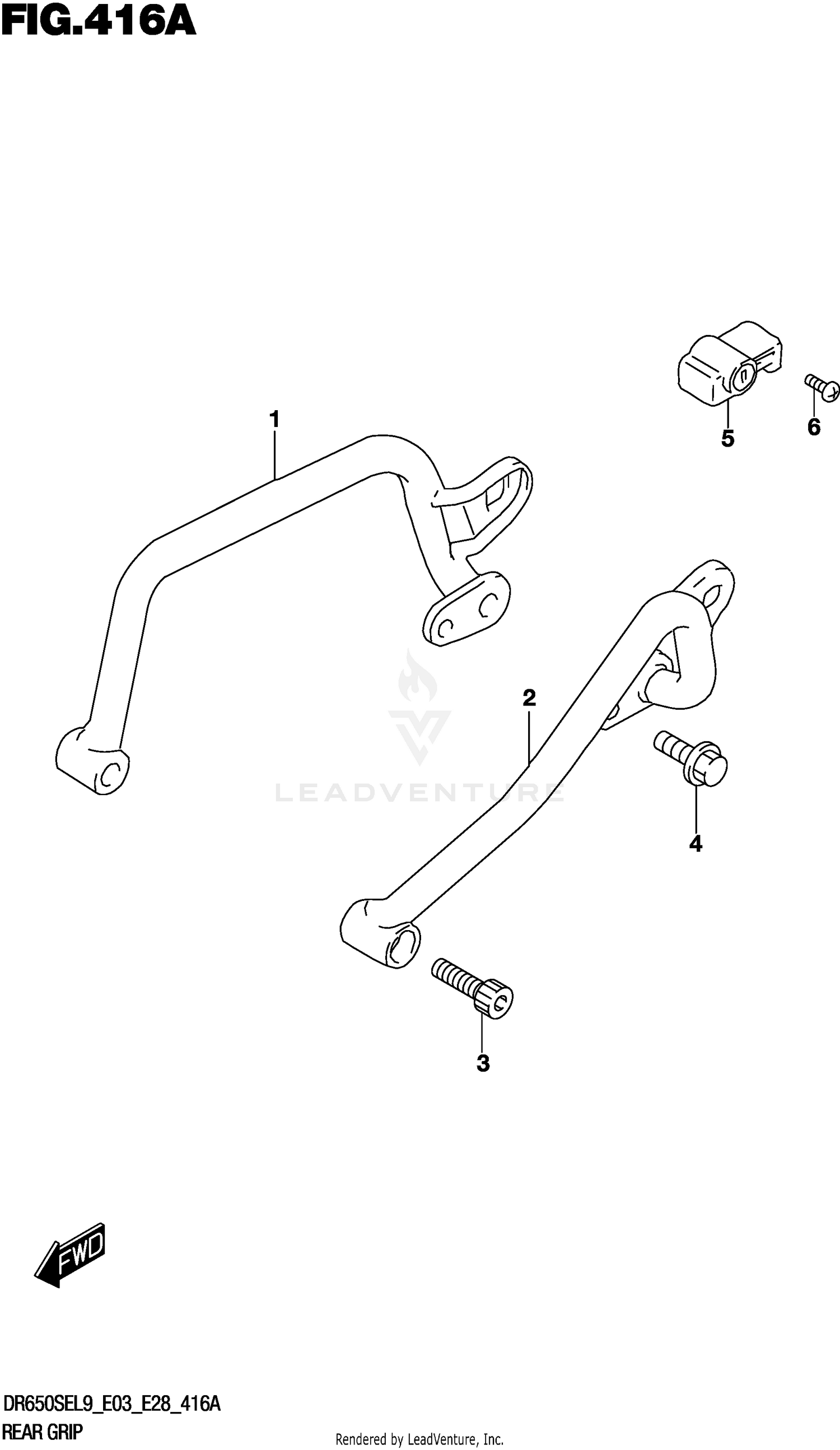 REAR GRIP (DR650SEL9 E03)