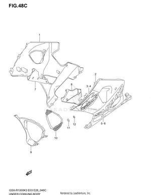Under Cowling (gsx-r1000zk4 E28) Schematic