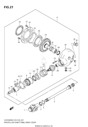 Propeller Shaft/final Drive Gear Schematic
