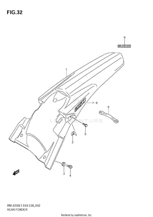 Rear Fender Schematic