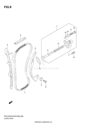 Cam Chain (model K5/k6) Schematic