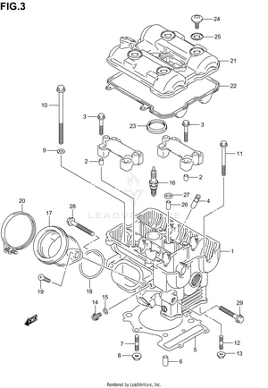 Rear Cylinder Head Schematic