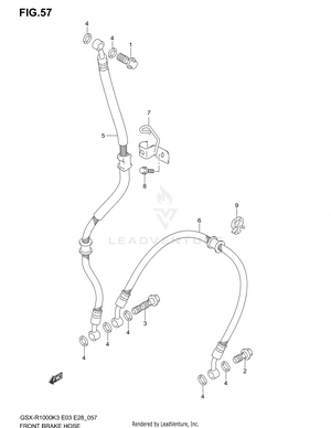 Front Brake Hose Schematic