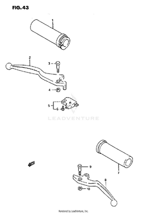 Handle Lever (model N/p/r) Schematic