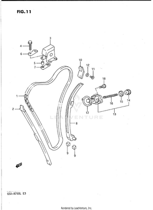 Cam Chain (model J/k) Schematic