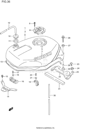 Fuel Tank (model P/r) Schematic
