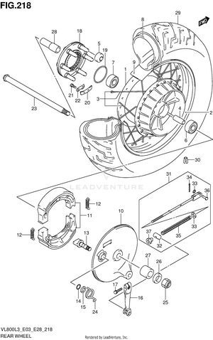 Rear Wheel (vl800tl3 E03) Schematic