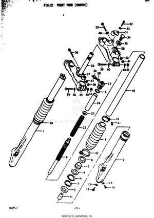 Front Fork (rm250c) Schematic