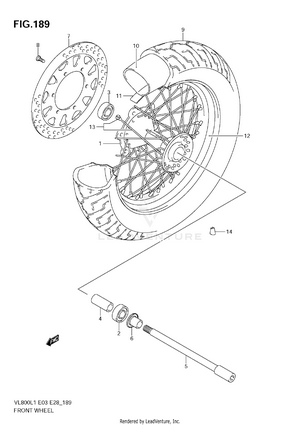 Front Wheel (vl800t E3) Schematic