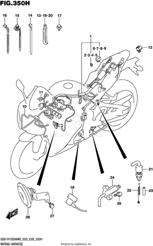 Wiring Harness (gsx-r1000a:e33) Schematic