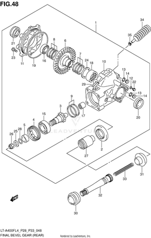Final Bevel Gear (rear) Schematic