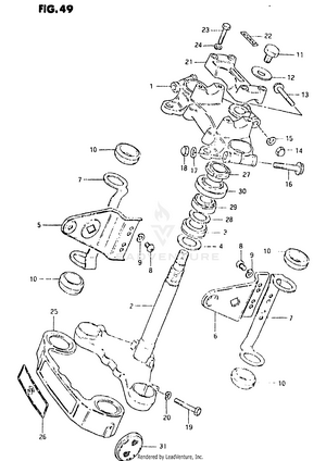 Steering Stem (model Z) Schematic