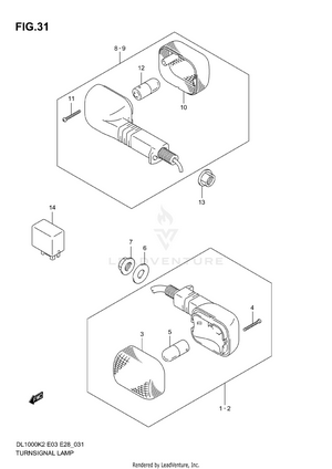 Turnsignal Lamp (model K2/k3) Schematic