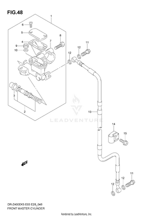 Front Master Cylinder Schematic