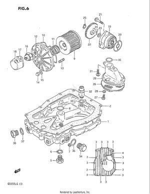 Oil Pump - Oil Filter Schematic