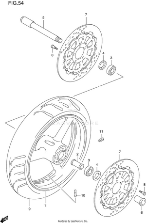 Front Wheel (model V/w/x) Schematic