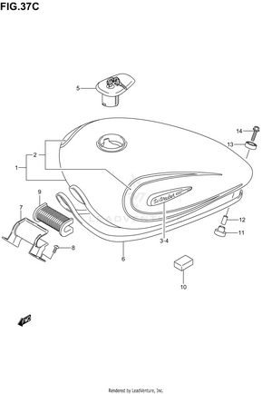Fuel Tank (model K4) Schematic