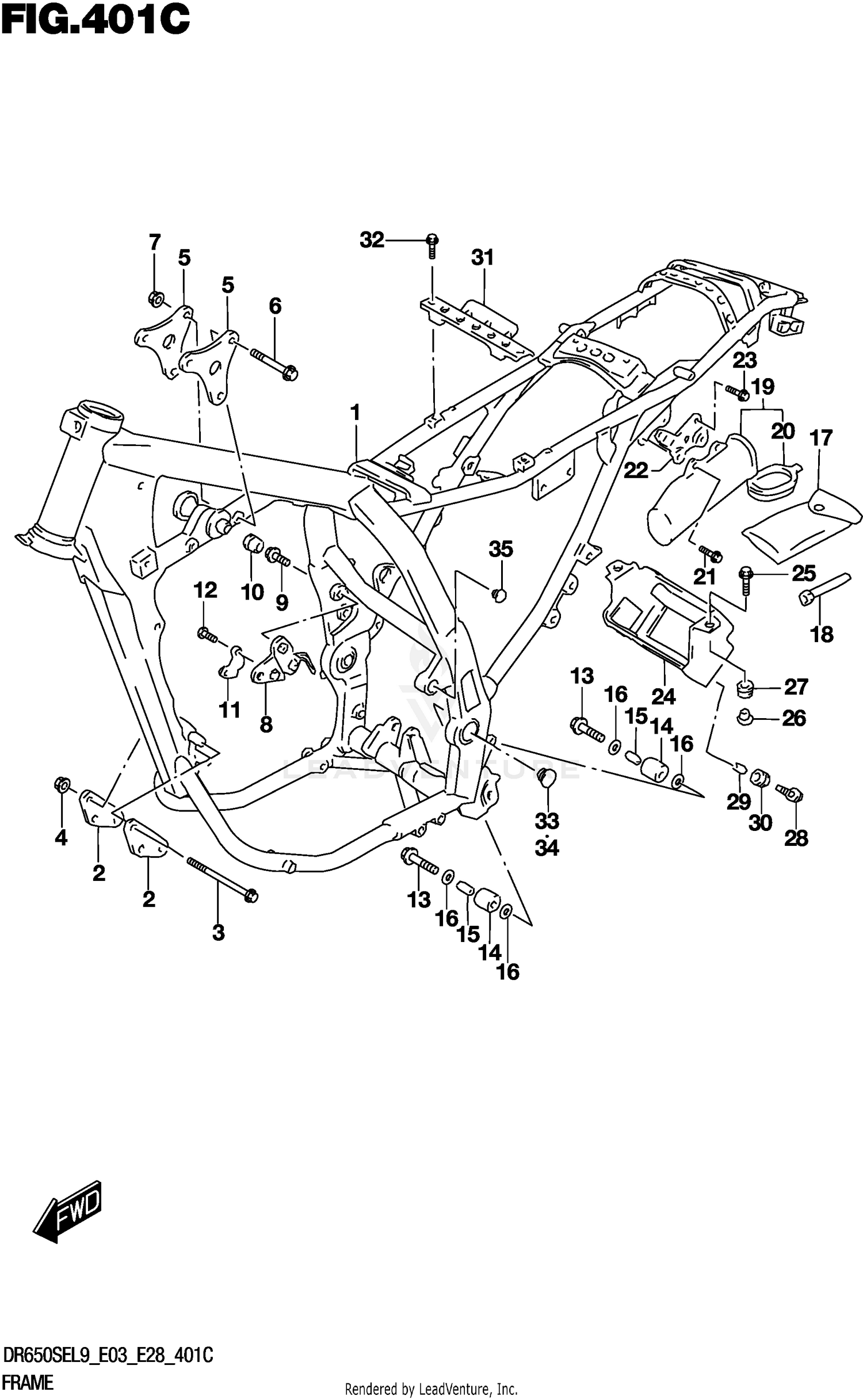 FRAME (DR650SEL9 E33)