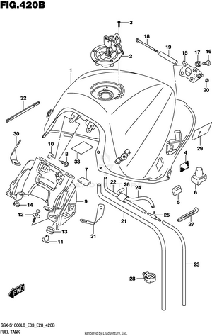 Fuel Tank (gsx-s1000azl8 E03) Schematic