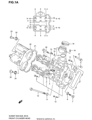 Front Cylinder Head Schematic