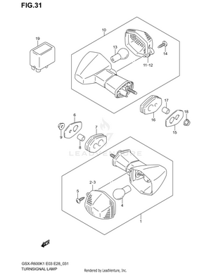 Turn Signal Lamp (model K1) Schematic