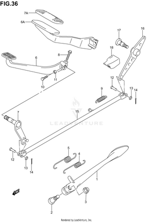 Stand - Rear Brake Schematic