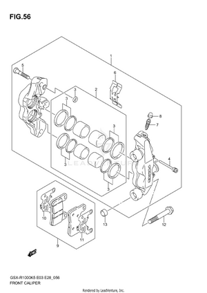 Front Caliper Schematic