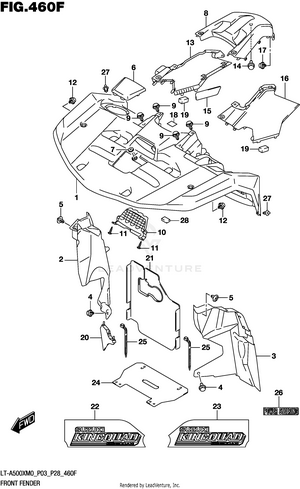 Front Fender (lt-a500xpm0 P33) Schematic
