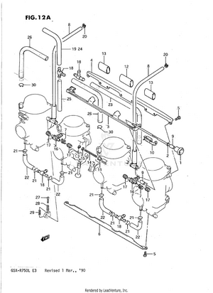 Carburetor Fittings (model J/k Schematic